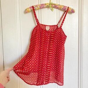 Mossimo Supply Co. Red Patterned Camisole